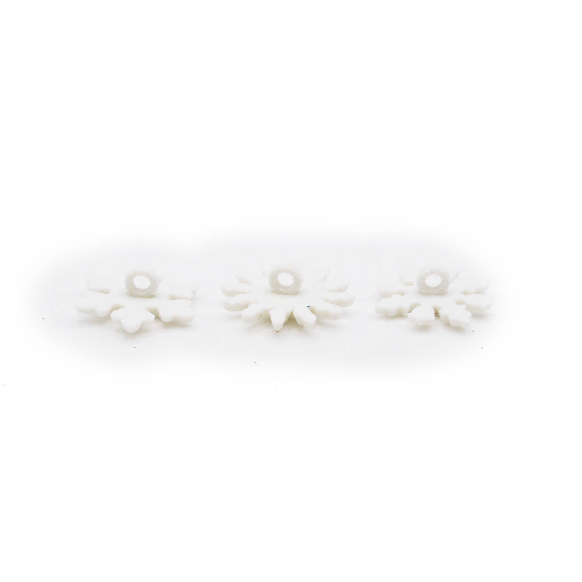 Dress It Up Glitter Snowflakes Winter Holiday Buttons